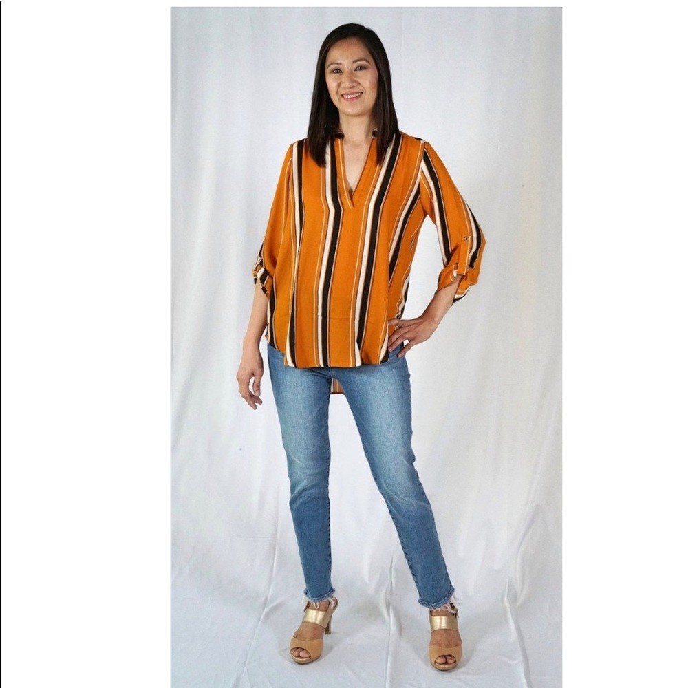 Striped V-Neck Top - BRAND NEW!
